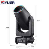 YUER™️ Mini 600W LED Cutting Moving Head Light CMY CTO With Aperture Beam Spot Zoom Wash 3in1  DMX512 For Stage Light Effect Light Disco Dj Music Party Bar