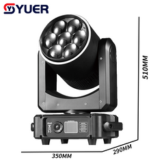 YUER™ Mini 7X60W RGBW 4IN1 LED Bee Eye Moving Head Light With Ring Beam Wash Zoom RDM DMX512 For DJ Disco Stage Wedding Party Bar