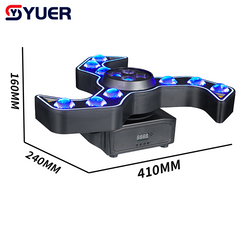 YUER™️LED 9X10W Beam+4X10W Bee Eye RGBW 4IN1 Moving Head Stage Light With 3 Amber Strobe Effect DMX512 For Party Dj Disco Club Effect Lighting