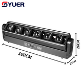 YUER™️LED 6EYE 6X30W RGBW 4IN1 Moving Head Light With 90pcs Horse Racing LED Strip Beam Sound Control DMX512 For DJ Disco Party Christmas Wedding