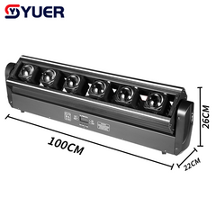 YUER™️LED 6 YEUX 6X30W RGBW 4EN1 Lyre Avec Bande LED 90pcs Course de Chevaux Faisceau Sonore Contrôle DMX512 Pour DJ Disco Fête Noël Mariage