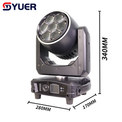YUER™ Mini LED 7X40W RGB 4EN1 Luz de Cabeza Móvil Con Efecto Estroboscópico de Anillo y Lavado RDM DMX512 Para Dj Disco Escenario Fondo de Navidad