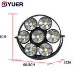 YUER™️ 7X50W CW WW COB Round Blinder Light Strobe Wash Effect DMX512 For Dj Dmx Stage Light Effect Light Disco Dj Bar