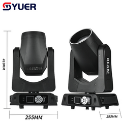 YUER™️ New 300W LED Beam Moving Head Light With Aperture Rainbow 6+12 Prism Effect DMX512 for DJ Disco Party Stage Effect Light Nightclub Bar Light