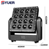 YUER™️ LED Moving Head Matrix Light 16x10W White + 96PCS RGB + 108PCS White and Warm White Flash Wash Effects DMX512 For DJ Disco Party Club Bar