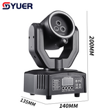 YUER™️ Mini Moving Head Laser Light With LED Ring 1X50mw Red+1X50mw Green+1X50mw Blue DMX512 For DJ Disco Party Stage Effect Lighting Night Club Bar Light
