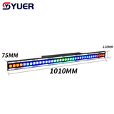 YUER™️ 36X3W LED RGB 3IN1 Pixel Control Wall Washer Light With 126X2W White LED Strips Strobe Dyeing Effect DMX512 For DJ Disco Stage Dance Music Bar