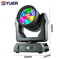 YUER™️Copy Martin MAC Aura XIP WaterProof IP65 7X60W RGBW Bee Eye Moving Head Light Wash Zoom With Auxiliary LED CTC DMX512 For Disco DJ Projector Party