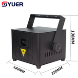 YUER™️ 3W 5W 6W RGB Animaiton Laser Light With APP Control Pattern Stage Lights DMX512 16CH For DJ Disco Wedding Bar Stage Effect