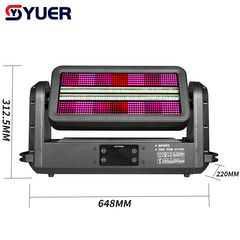 YUER™️ Luz Estroboscópica LED de Cabeza Móvil Impermeable IP65 672X0.5W RGB+672X2W Blanca de 14+28 Segmentos RDM DMX512 Para Disco DJ Proyector Decoración de Fiestas Luz Nocturna