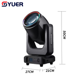 YUER™️New 380w Spot king Moving HeadLight With LED Ring 8+16+24 prisms Rotating+Rainbow Effect Dmx for Stage Light Effect LightDisco D] Bar