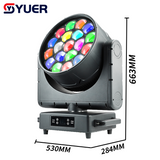 YUER™️Waterproof IP66 LED 19X80W RGBW 4IN1 Bee Eye Moving Head Light Beam Wash Zoom FX DMX512 For Party Disco Club Light DJ