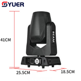 YUER™️ LED 300W Moving Head Light Beam Spot Wash Zoom With Ring +5Prism + Atomization Effect DMX For DJ Bar Music Party Wedding
