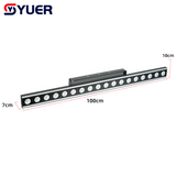 YUER™️LED 18X3W Golden Point Control Wall Washer Light With 120X0.5W RGB 3IN1+Horse Racing Effect DMX512 For DJ Club Disco Party Dance Floor