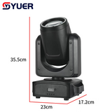 YUER™️ LED 200W Beam Moving Head Light With Ring 6+12 Prisms+Rainbow Effect Voice Control DMX512 For DJ Stage Bar Disco Strobe