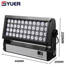 YUER™️ Projecteur LED étanche IP65 44X10W RGBW 4en1 Effet Stroboscopique RDM DMX512Pour Scène Studio Théâtre Bâtiment Paysage Vue de Nuit Urbaine
