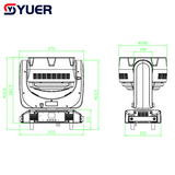 YUER™️19X40W RGBW 4IN1 LED Moving Head Light WASH ZOOM Voice Control Circle Control Effect RDM DMX512 For Ktv Disco Dj Bar Stage Lighting