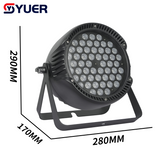 YUER™️ LED Waterproof IP65 54X3W RGB Par Light With Wash Strobe Effect Voice Control DMX512 For Disco DJ Projector Party Decoration Night Light