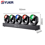 YUER™️Mini 5X30W Moving Head Light With LED Ring 5X100mw Green Lasers Effect DMX512 For DJ Disco Party Stage Effect Lighting Night Club Bar Light
