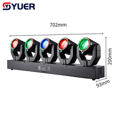 YUER™️Mini 5X30W Moving Head Light With LED Ring 5X100mw Green Lasers Effect DMX512 For DJ Disco Party Stage Effect Lighting Night Club Bar Light