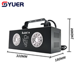 YUER™️Mini Double-headed Bubble Machine Stage Effect With Remote Control DMX512 For DJ Party Wedding Club Stage Effects LED Moving Head Light