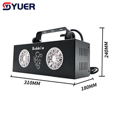 YUER™️Máquina de burbujas mini de doble cabezal Efecto de escenario con control remoto DMX512 para DJ Fiesta Boda Club Efectos de escenario Luz de cabeza móvil LED