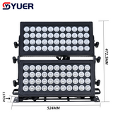 YUER™️ Waterproof IP65 88X10W RGBW 4in1 LED Double-layer floodlight DMX512 Stage Light Party Wedding DJ Disco