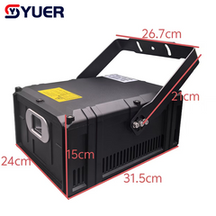 YUER™ NOUVEAU Projecteur Laser RGB 12W avec Contrôle APP Animation Faisceau Scanner Commande Vocale ILDA DMX512 Pour DJ Disco Scène Mariage Fête Bar