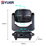 YUER™️LED 19X40W RGBW 4IN1 Zoom Bee Eye Moving Head Light With Ring Linear Dimming LCD DMX512 For Party Wedding DJ Disco
