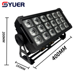 YUER™️NEW LED Waterproof 18X10W RGBWA+UV Battery Floodlight With Wash Sound Control Wireless DMX512 For DJ Disco Party Wedding Club