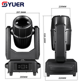 YUER™️ Waterproof IP66 Mini Full Cast Aluminum 380W BEAM Moving Head Light 8+16+24 Honeycomb Prism +16 Double Prism +Rainbow+Atomization Effect DMX512 For Stage Light Effect Light Disco DJ Bar