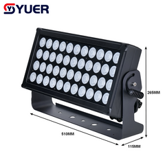 YUER™️NUEVO Proyector LED monocapa 44X12W RGBW 4 en 1 RDM DMX512 para DJ, luz de efecto de escenario DMX, discoteca, DJ, bar