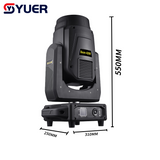 YUER™️New 420W Prism King Moving Head Light With LED Ring Spot 12+24+48 Prisms Rotating+A 6-Row Lens+Rainbow+Atomization Effect RDM DMX512 for Stage Light EffectDisco DJ Bar