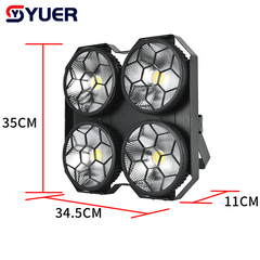 YUER™️NOUVEAU projecteur Blinder 4 yeux 4X50W LED COB blanc + blanc chaud 2EN1 blanc froid et blanc chaud pour éclairage d'effet de scène de fête DJ