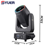 YUER™️Upgraded version LED 380W Moving Head Beam Light With Ring 12+48 Prisms Atomization Rainbow Effect RDM DMX512 For Stage Light Disco Dj Bar