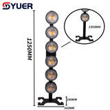 YUER™️LED 6-Eye 6X60W COB Par Light 2200K+RGB Beads Vertical Retro Lamp Light Adjustable Telescopic Wall Wash Effect DMX512 For DJ Stage Bar Disco