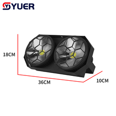 YUER™️Édition Standard 2 Yeux 2x100W Blanc+Blanc Chaud 2EN1 COB LED Blinder Lumière Blanc Froid et Blanc Chaud Pour DJ Fête Éclairage d'Effet Scène