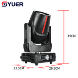YUER™️ 295W Light Bulb Beam Spot Moving Head Light With Aperture 8+16+24 Prism Rainbow Effect DMX512 For Dj Dmx Stage Light Effect Light Disco Dj Bar