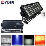 YUER™️NEW LED Waterproof 18X10W RGBWA+UV Battery Floodlight With Wash Sound Control Wireless DMX512 For DJ Disco Party Wedding Club