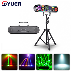 YUER™ 12x10W RGBW 4in1 Bee Eye +10x4W Wash +7x3W Beam +4x10W Gold Strobe Rack Light DMX512 Sound Control For DJ Disco Party Bar Club Wedding Stage Lighting