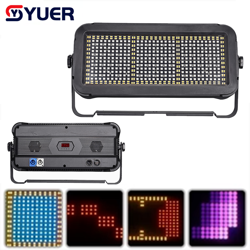YUER™NEW 360X0.2W RGB+204X0.5W White Strobe Light Independent Control Voice Control DMX512 For Party Dj Disco Concert Live Show Horse Racing Lamp