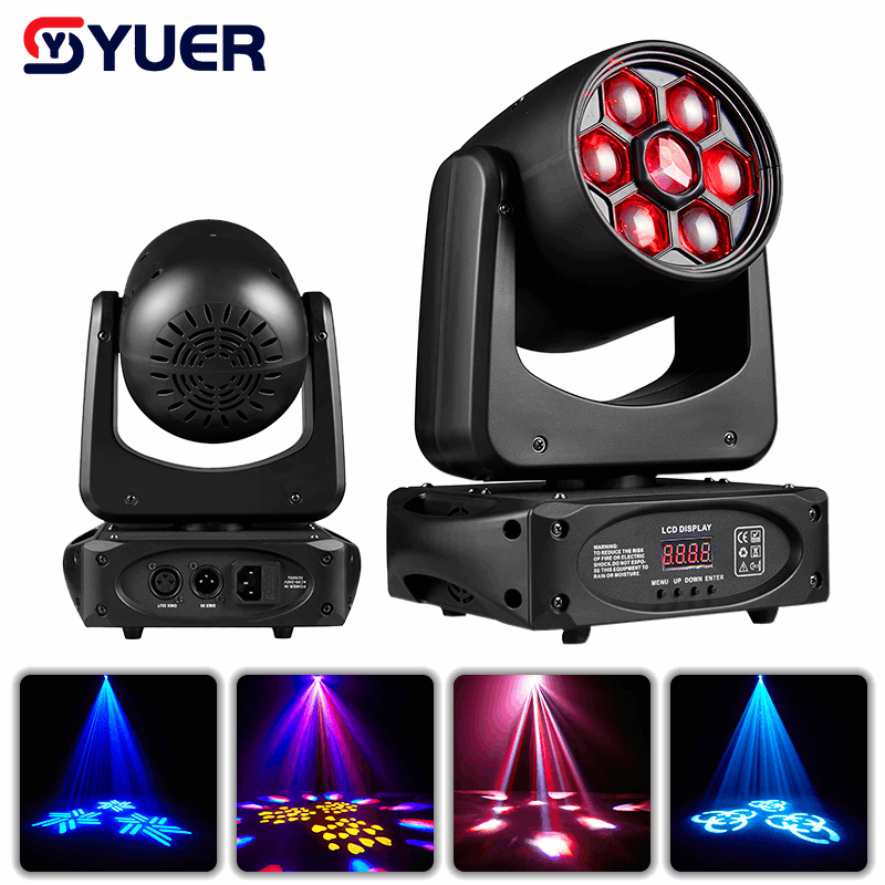 YUER™ 80W White +6x10W RGBW 4in1 Spot Moving Head Light Bee Eye Gobo Effect DMX512 Sound Control For DJ Disco Party Bar Club Wedding Stage Lighting