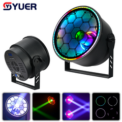 YUER™ 80W RGBW 4in1 Beam + 48X2W RGB Retro Backlight With RGB Ring Wash Effect Stage Lighting DMX512 For DJ Disco Club Wedding Party Bar