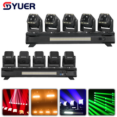 YUER™️LED 5X80W RGBW 4IN1 Projecteur de Faisceau à Tête Mobile Sans Électrode Avec Effet Stroboscopique 180X3W Blanc Chaud+180X3W Blanc RDM DMX512 Pour DJ Discothèque Fête Mariage