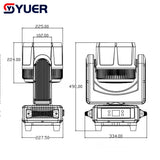 YUER™️  IP65 Waterproof 7X60W RGBW 4in1 Bee Eye Wash Moving Head Light DMX512 Control for DJ Disco Bar Party