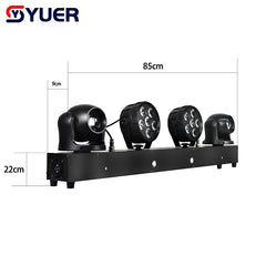 YUER™️ 2 focos móviles de haz de 40W, 6 luces par de 8W, estrobo blanco, láser verde, soporte 4 en 1, efectos de discoteca Dj, iluminación de escenario DMX, discoteca musical