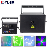 YUER™️  New 10W 15W RGB Full Color Laser Light With APP Control Stage Lights DMX512 For DJ Disco Wedding Bar Stage Effect