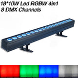 YUER™️ New Arrival 18X10W RGBW 4IN1/18X15W RGBWA 5IN1/18X18W RGBWA+UV 6IN1 LED Bar Wall Washer Lights DMX512 Washer Flood lights Dj Bar Party Show Stage Lighting