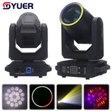 YUER™️ NEW LED With Ring Moving Head Light 200W Beam+Spot+18 Rotating Prisms+Rainbow Effect Dmx Stage Light Effect Light Disco Dj Bar